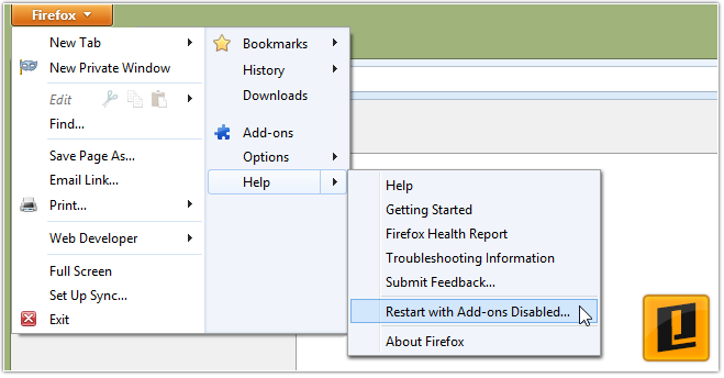 Firefox Safemode