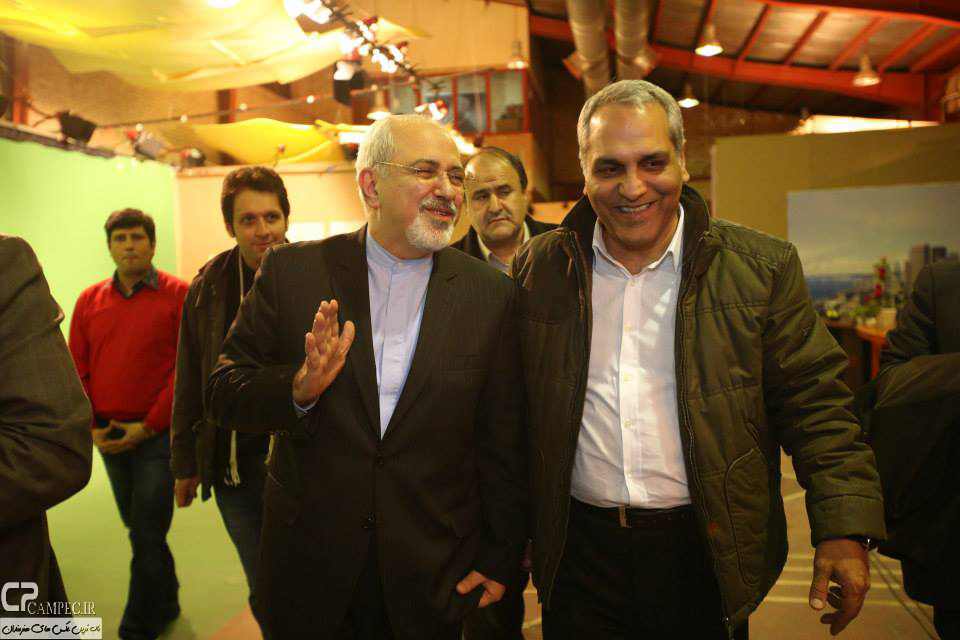 عکس های مهران مدیری و محمد جواد ظریف در پشت صحنه سریال شوخی کردم