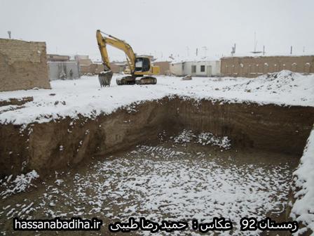 زمستان حسن آباد جرقویه علیا اصفهان ، بارش برف ، زمستان 92 ، عکاس حمید رضا طیبی