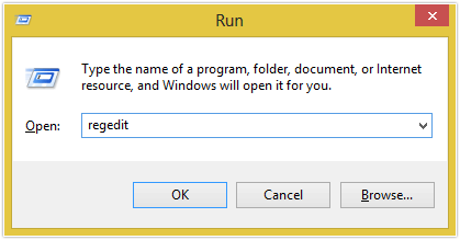 run regedit.exe