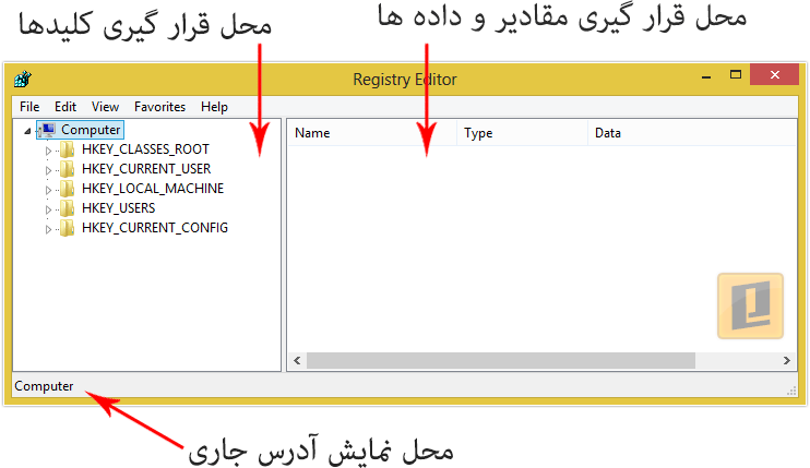 registry editor window