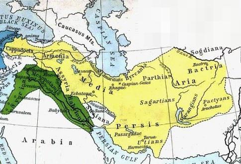 نقشه امپراتوری مادها در ایران