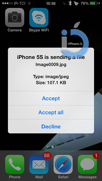 آموزش کار با بلوتوث airblue sharinf توسط وب سایت تخصصی آیفون | i-iphone.ir آموزش کار با بلوتوث airblue sharinf توسط وب سایت تخصصی آیفون | i-iphone.ir