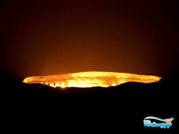 درب به سوی جهنم دهانه آتشفشان در ترکمنستان