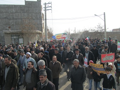 حضور گسترده و پرشور مردم نازک علیا در راهپیمایی 22 بهمن 92