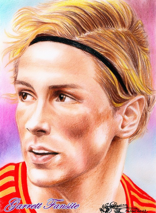نقاشی بسیار زیبا از تورس مهاجم 29 ساله ی تیم ملی اسپانیا