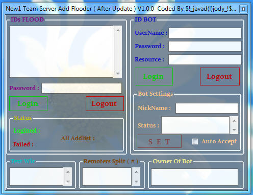 محیط Server Add Fl0oder