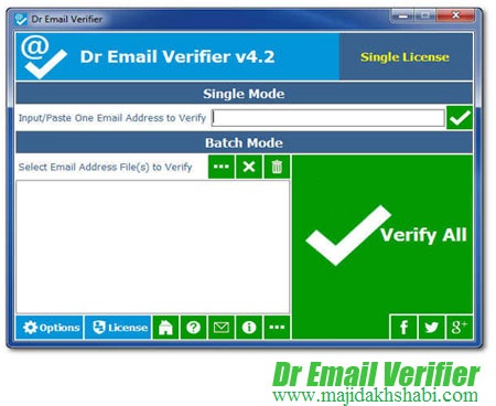 نرم افزار شناسایی ایمیل های معتبر Dr Email Verifier 4.2