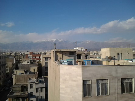 نمای تهران از پشت بام خانه ی ما!