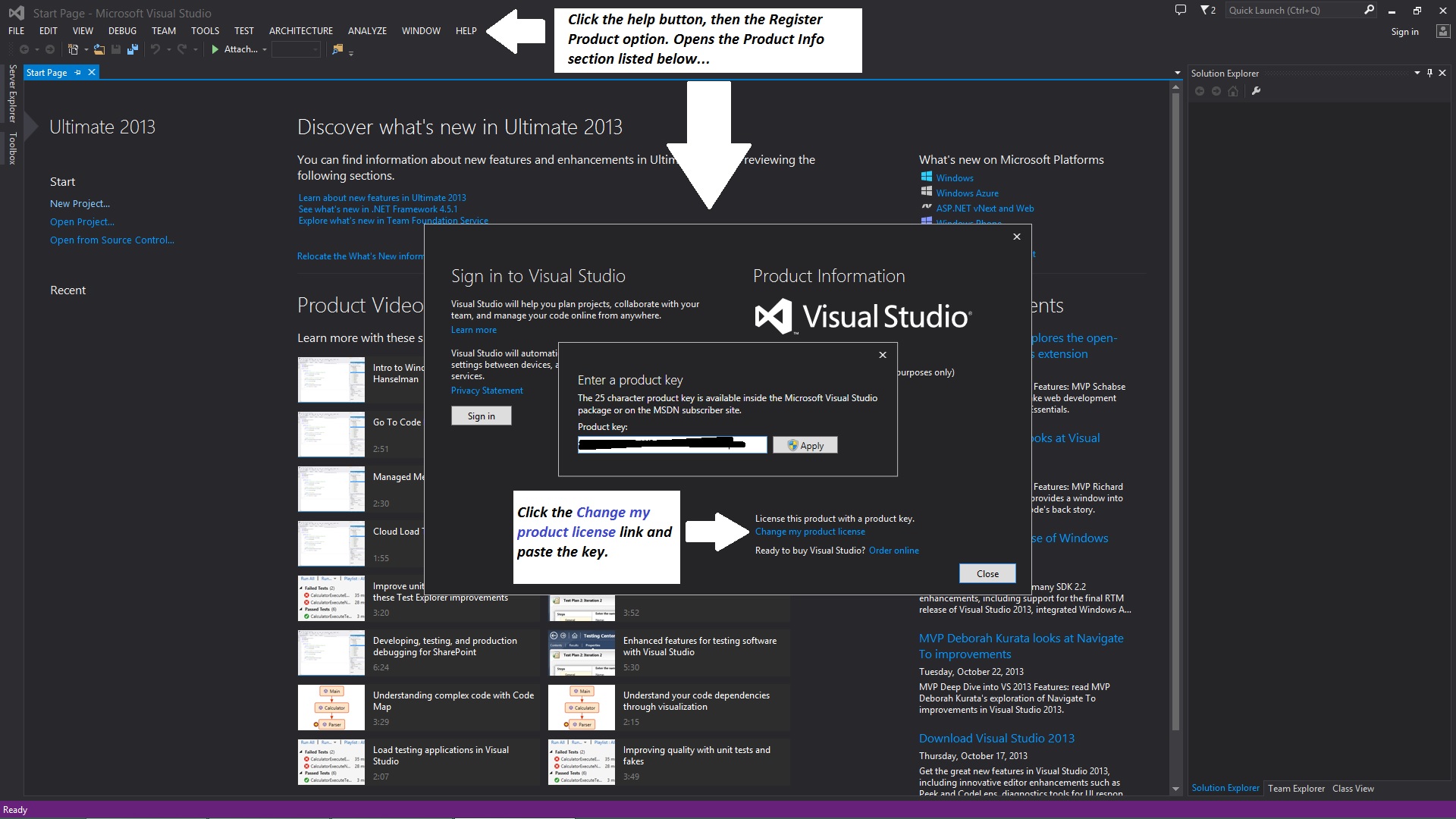 راهنمای فعال سازی Microsoft Visual Stadio 2013