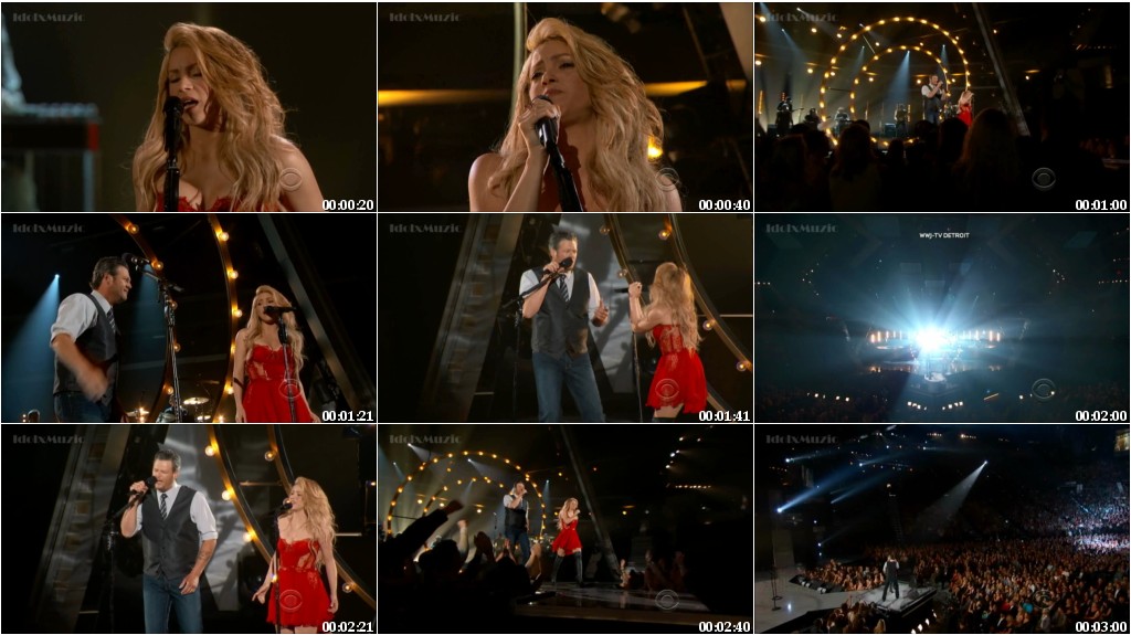 Shakira Medicine feat Blake Shelton ACM s 2014 دانلود مراسم The 49th Annual Academy of Country Music Awards 2014
