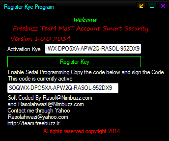 Freebuzz TeaM MosT Account Smart Security Version 1.0.0