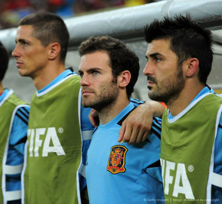 تورس، ماتا و داوید ویا در نیمکت تیم ملی اسپانیا
