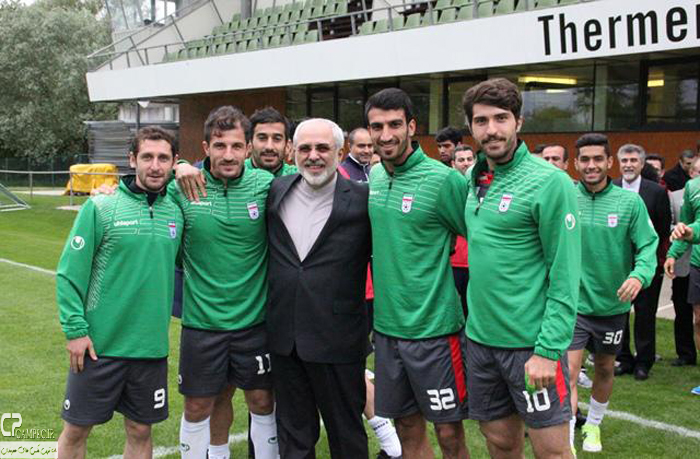 عکس های تمرین تیم ملی فوتبال در اتریش با حضور وزیر امور خارجه