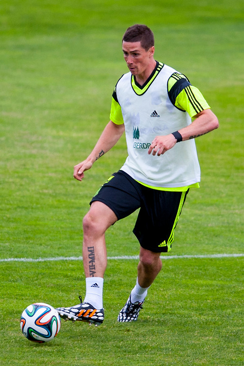 تمرینات تورس در تیم ملی اسپانیا قبل بازی مقابل بولیوی