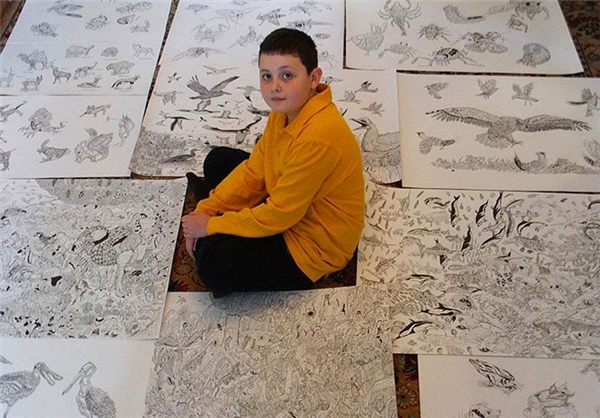 مطالب داغ: تصاویر دیدنی طراحی‌های هنرمندانه پسر ۱۱ ساله