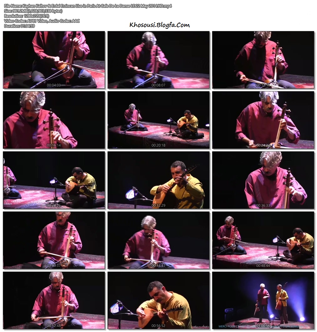 کنسرت تصویری در کافه دِ لا دنسه پاریس – کیهان کلهر و اردل ارزنجان – ۲۰۱۴ میلادی