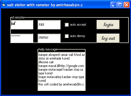 sait visitor with remoter coded by amirhesab@n.c Pic