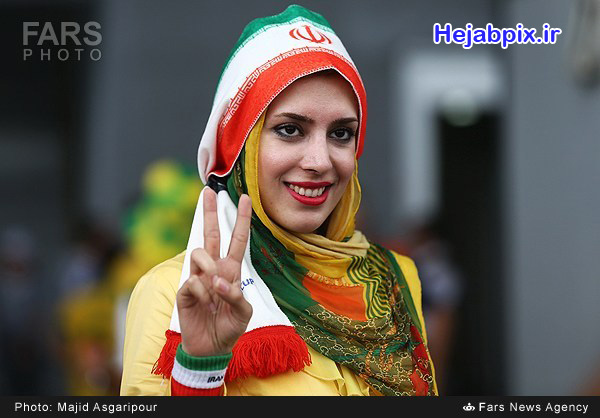 هواداران محجبه تیم ایران در جام جهان2014, دختران محجبه ایرانی در جام جهانی, حجاب در جا جهانی, دختر و زنان ایرانی و فوتبال2014