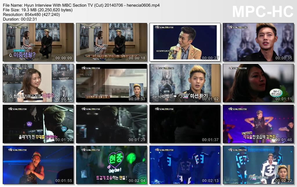 [Video] Kim Hyun Joong - MBC Section TV (Cut) [14.07.06]