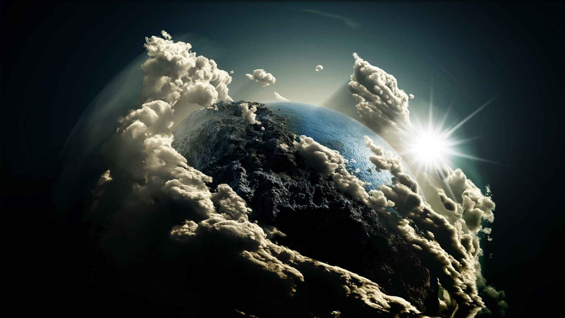 کره زمین در میان ابر
