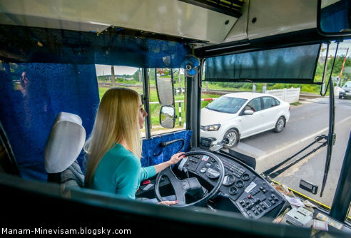 راننده های اتوبوس در کشور بلاروس