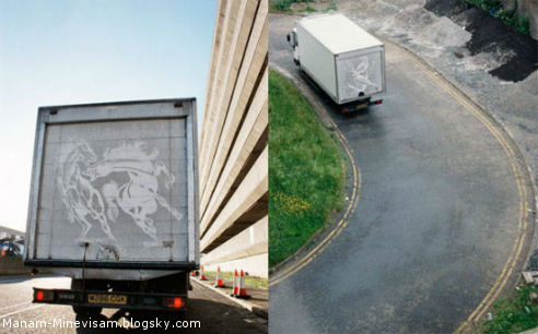 تصاویر هنری روی کامیون ها