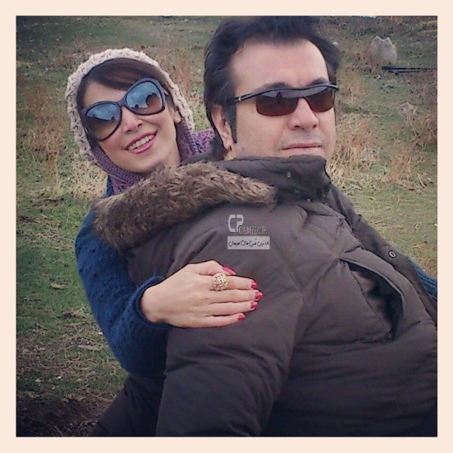 سروین رفیعیان و همسرش رضا پاپی