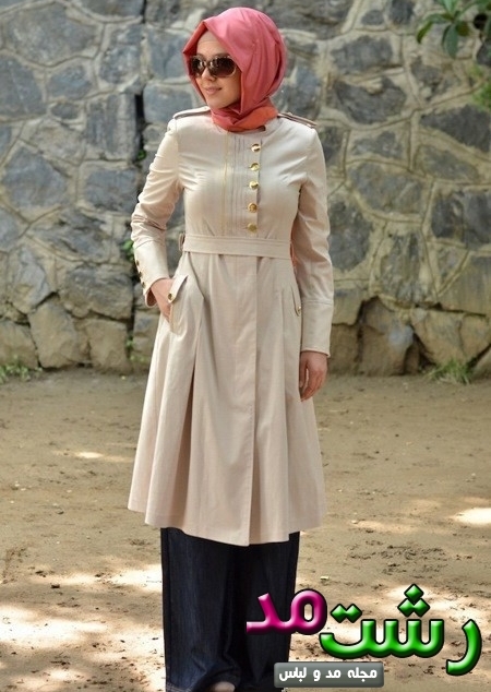 مدل مانتو بلند شید دختران باحجاب ایرانی