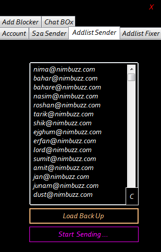 Addlist Manager Version1 Coded By Mohamad~kf@n.c (s2a , addlist sender , fixer , add blocker , .... ) 3