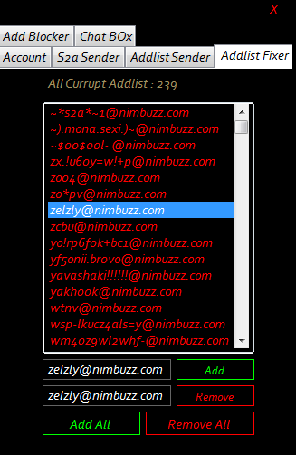 Addlist Manager Version1 Coded By Mohamad~kf@n.c (s2a , addlist sender , fixer , add blocker , .... ) 4