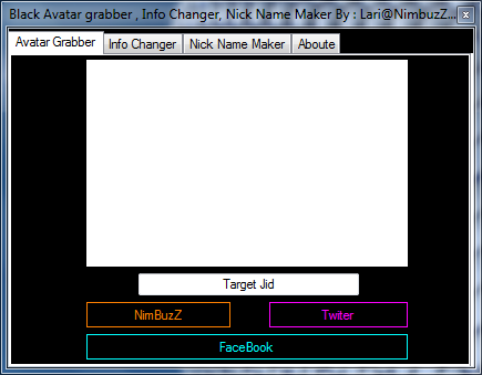 soft - Black Soft Manager (Avatar Grabber,Info Changer,Nick Name Maker) + Source C# By: Lari@NimBuzZ.CoM M1