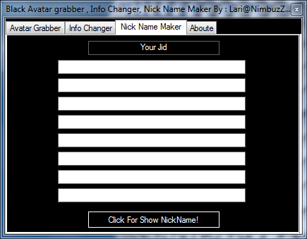 soft - Black Soft Manager (Avatar Grabber,Info Changer,Nick Name Maker) + Source C# By: Lari@NimBuzZ.CoM M3