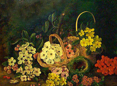 تابلو نقاشی گل های مینیاتور