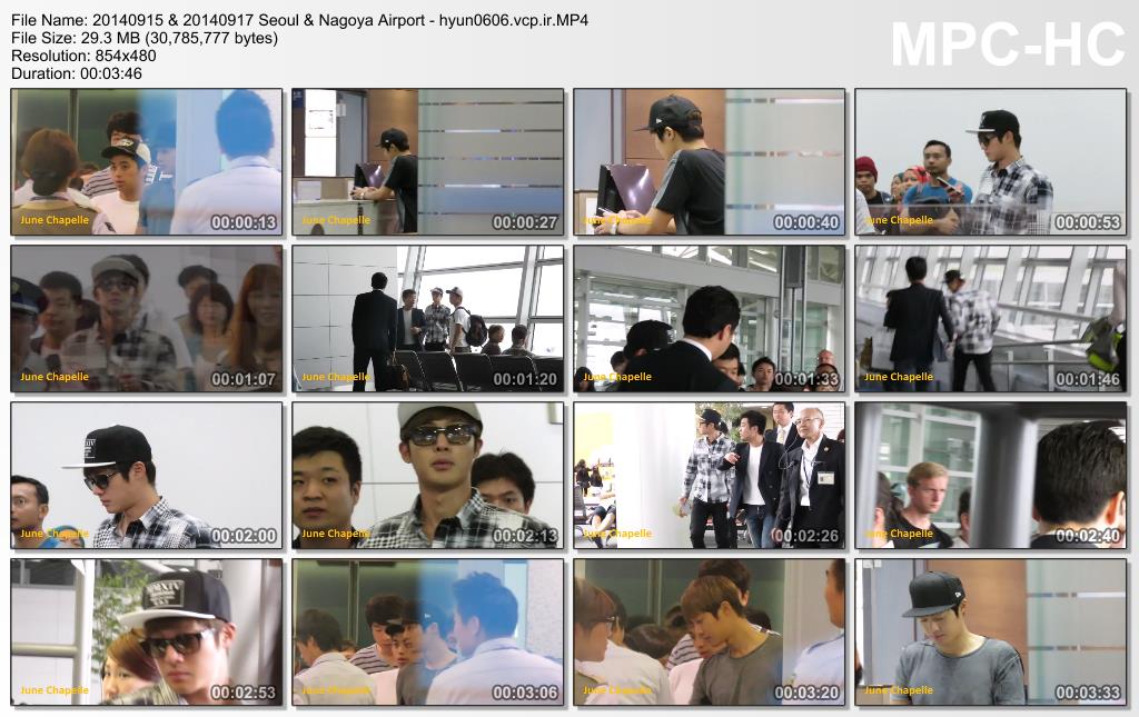[June Chapelle Fancam] Kim Hyun Joong Departing Seoul &amp; Nagoya Airport [2014.09.15 &amp; 2014.09.17]