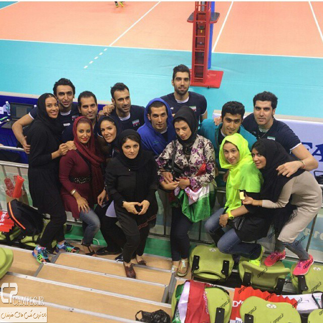عکس های والیبالیست های تیم ملی با خانواده هایشان در اینچئون