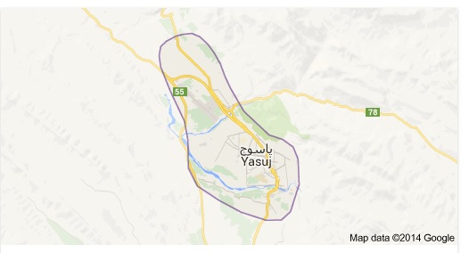 نقشه شهر یاسوج برای گوشی های موبایل – جاوا