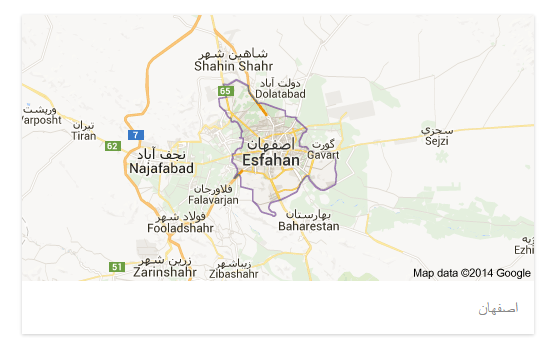نقشه شهر اصفهان برای گوشی های موبایل – جاوا