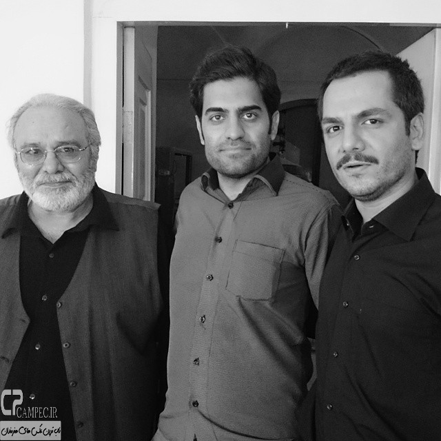 عباس غزالی و محمد کاسبی در پشت صحنه سریال حانیه