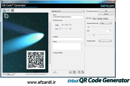 ساخت QR Code به صورت آفلاین EVEnX QR Code Generator 2.2.0 فتوشاپ
