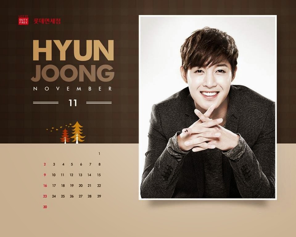 Photo_Kim Hyun Joong - Lotte Duty Free November 2014 Calendar Wallpaper