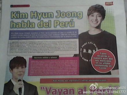 [Scans] Kim Hyun Joong In The Peruvian Newspaper Asia Al Dia № 96 [14.11.02]