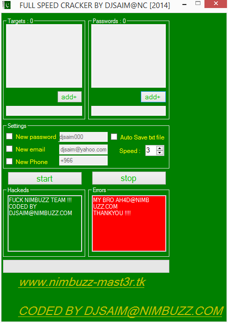 nimbuzz-MAST3R FULL SPEED CRACKER BY DJSAIM Noname