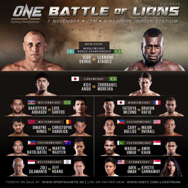 دانلود مسابقات: ONE FC 22: Battle of Lions