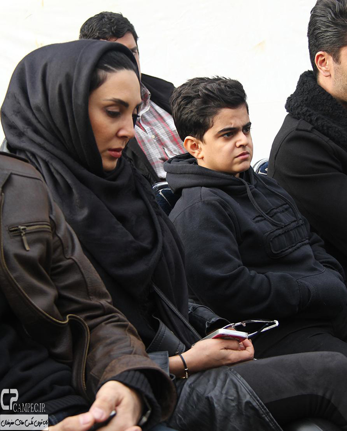لیلا بلوکات و امیر محمد متقیان در مراسم خاکسپاری مرتضی پاشایی