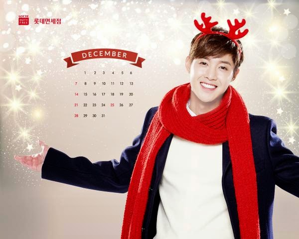 Photo_Kim Hyun Joong - Lotte Duty Free December 2014 Calendar Wallpaper