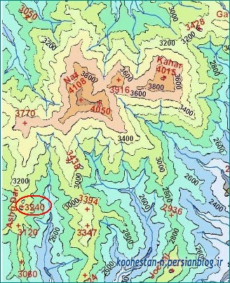 نقشه توپوگرافی قله اشگدر