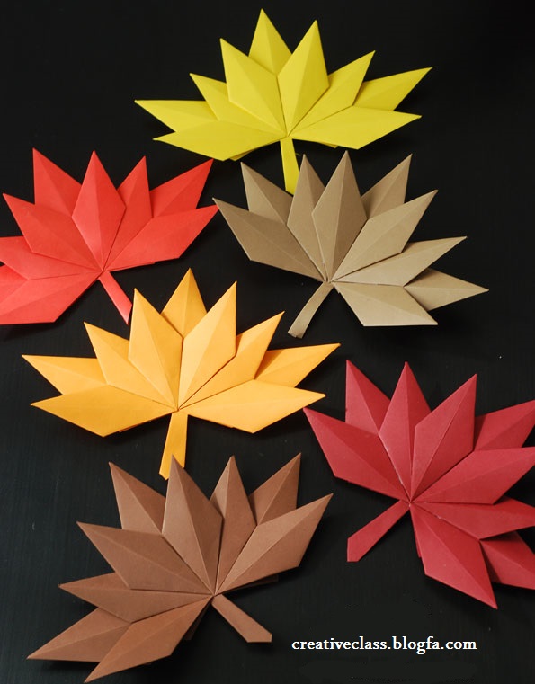 عکس کاردستی فصل پاییز با کاغذ رنگی