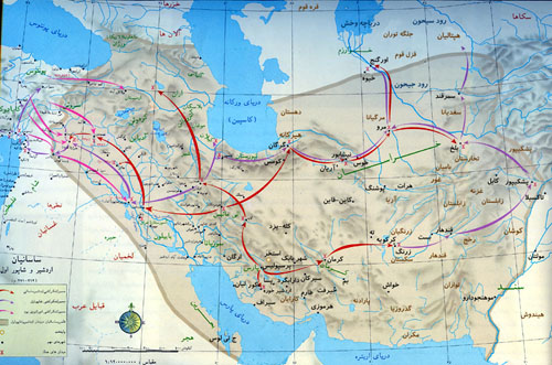 نقشه ایران در زمان ساسانیان