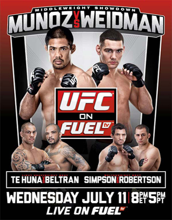دانلود یو اف سی در فیول تی وی 4 | UFC on Fuel TV 4: Munoz vs. Weidman